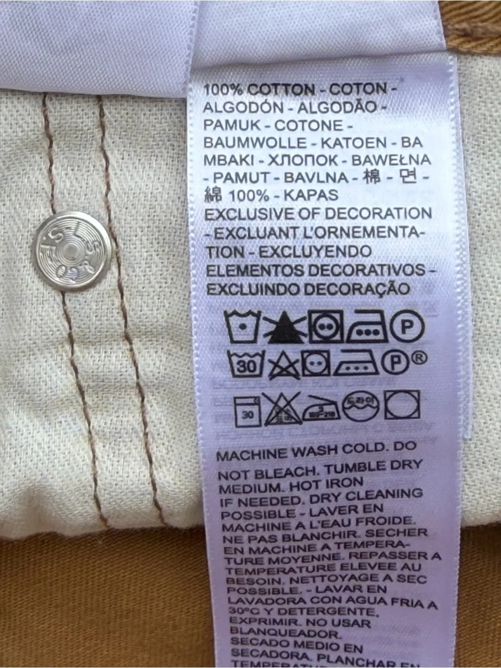 Levi’s 514 Straight Fit Jeans Men’s 40x31”Brown Water<Less Cotton Casual Pants